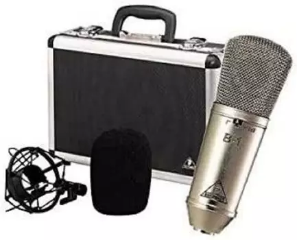 Behringer Behringer конденсаторный микрофон с футляром для переноски большая диафрагма кардиоидная характеристика латунный корпус B-1