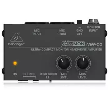 Behringer Behringer Усилитель для мониторных наушников 1-канальный усилитель для мониторных наушников MA400