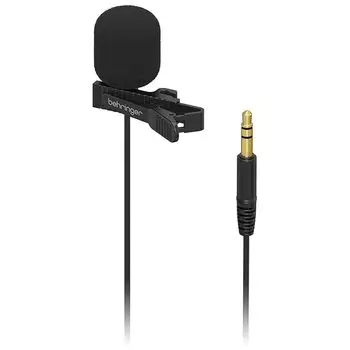 Behringer Broadcast Петличный микрофонный терминал Суперкардиоидная характеристика BC LAV GO Черный 3-полюсный 3,5 мм