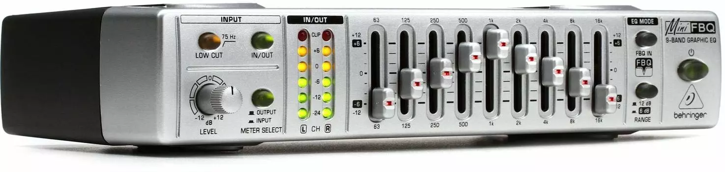 Behringer MINIFBQ FBQ800 Ультракомпактный 9-полосный графический эквалайзер с FBQ