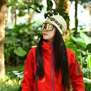 Beijing Forest Outdoor Couple Double-Sided Jacquard Hiking Cold-Proof Warm All-Matching Knitting Skiing Woolen Cap Men and Women White All yards