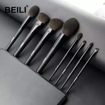 BEILI 8 шт. синтетические кисти для макияжа лица тени для век профессиональные румяна растушевка пудра основа для бровей набор кистей для макияжа