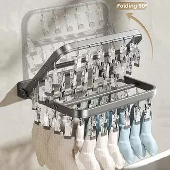 BEISHI настенная складная алюминиевая сушилка для носков ветрозащитная клипса прищепка для полотенец бюстгальтер вешалка для белья аксессуары для ванной комнаты 1 pcs
