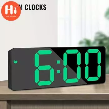 Beishu новое зеркало светодиодный будильник ночник термометр цифровые часы зарядка через usb