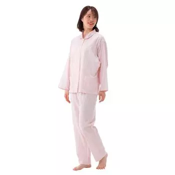 Beisia Stretch Plus Cotton Pink Size LL Women s Pajamas, Loungewear, 100% Fabric, Summer, Autumn, Winter, Spring, Stripes,