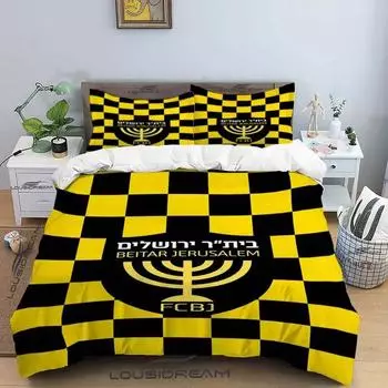 Beitar Jerusalem Fc All Season Twin Постельное белье Комплект постельного белья Пододеяльник Двуспальный пододеяльник King Покрывало Домашний текстиль EU Single 135x200cm