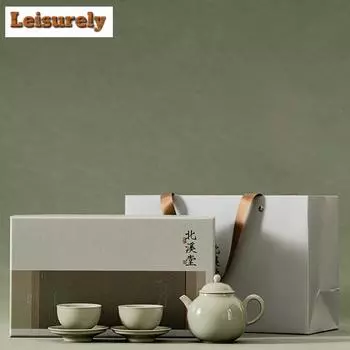 Beixi Tang ручной работы ледяной столик цветной керамический чайный сервиз полный набор чайный сервиз чайник и чашка блюдце китайский чайный сервиз подарочный