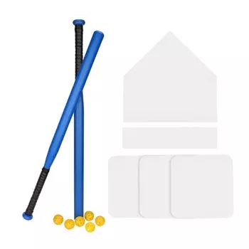 Бейсбольная бита Hikeen, пластиковая бита, софтбол в комплекте, домашняя база, бейсбольная тренировка, учебная бита, для детей, подростков, легкая, нескользящая, для дома