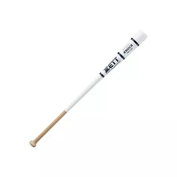 Бейсбольная бита Softball ZETT Knock деревянная для хардбола и софтбола BKT1450 белая (1100)/89см -