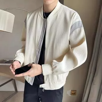 Бейсбольная форменная куртка мужская весенне-осенняя куртка с воротником-стойкой, мужская модная брендовая красивая повседневная осенняя одежда M