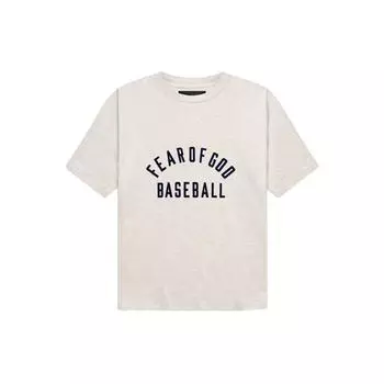 Бейсбольная футболка Fear of God кремового цвета Хизер/Темно-синий мужские топы FG50-063OCJ-108 S