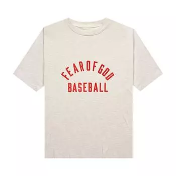 Бейсбольная футболка Fear of God кремового/серого/красного цвета, мужские топы FG50-063OCJ-106 L