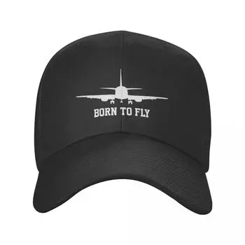 Бейсбольная кепка Born To Fly для самолетов, уличная WoUnisex, унисекс, регулируемая авиационная кепка для пилота, подарок для папы, весенние шапки, кепки Snapback Adjustable Cap