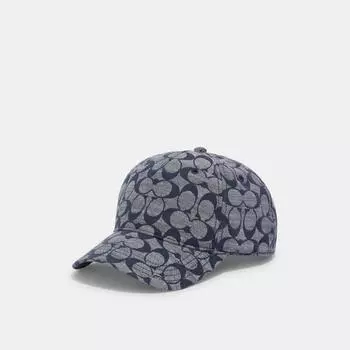 Бейсбольная кепка Coach Signature Chambray из шамбре