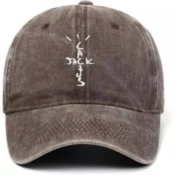 Бейсбольная кепка Cotton Cactus Jack Travis Scott Unisex Astroworld Korean Casual Hat Dad Hat Trucker Hat 55x60cm кофейный