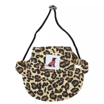 Бейсбольная кепка для домашних животных, регулируемая, летняя, стильная, для собак, уличная, солнцезащитная шляпа с 2 отверстиями для ушей для улицы S цветной печати леопарда