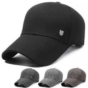 Бейсбольная кепка для среднего и пожилого возраста, мужская кепка с длинными полями, уличная кепка для путешествий, весенне-осенняя солнцезащитная кепка, шляпа для рыбалки, козырек светло-серый