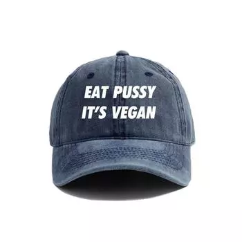 Бейсбольная кепка Eat Pussy It Vegan, летние шапки для папы, регулируемые хлопковые кепки унисекс, уличные регулируемые хлопковые кепки MZ-467