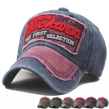 Бейсбольная кепка Мужская кепка с вышивкой букв Женская уличная шляпа от солнца чёрный