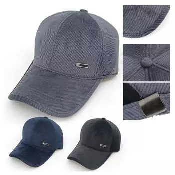 Бейсбольная кепка осень-зима из вельвета унисекс, кепка с солнцезащитным язычком, регулируемая однотонная шляпа с длинными полями для активного отдыха на природе, повседневная одежда, кепка с козырьком серый