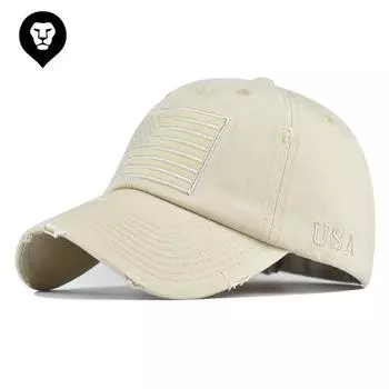 Бейсбольная кепка с флагом на День независимости из хлопка Классическая бейсболка США Adjustable