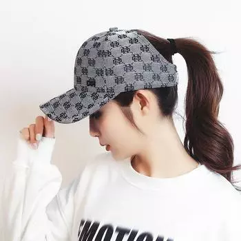 Бейсбольная кепка с хвостиком, женская пустая кепка с буквенным принтом, спортивная молодежная шляпа от солнца на открытом воздухе чёрный