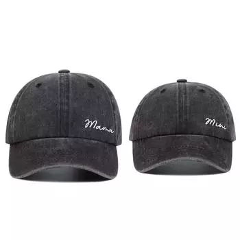 Бейсбольная кепка с вышитыми буквами для родителей и детей, регулируемая, для мытья, весна-осень, для отдыха на открытом воздухе, аксессуары для путешествий для мальчиков и девочек, кепки темно серый