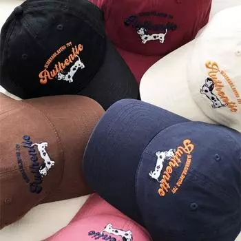 Бейсбольная кепка с вышитыми буквами, кепка с изображением пятнистой собаки, бейсболка с вышивкой для мужчин бежевый