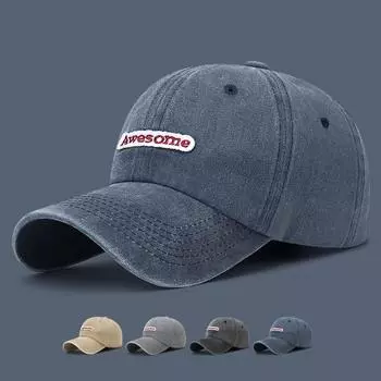 Бейсбольная кепка с вышивкой букв, мужская солнцезащитная кепка Snapback, шляпа с солнцезащитным козырьком, шляпа для рыбалки, кепка тёмно-синий