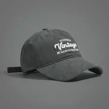 Бейсбольная кепка с вышивкой из хлопка, солнцезащитная кепка с утиным язычком, винтажная спортивная бейсболка для мужчин/женщин коричневый