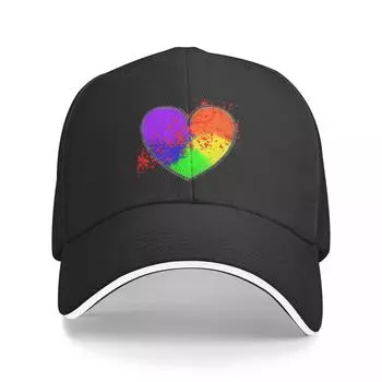 Бейсбольная кепка Scarlet Rainbow Heart Hat Trucker Hat Хип-хоп Лошадиная шляпа Женская пляжная аутлет Унисекс