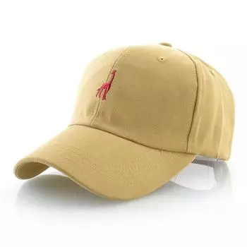 Бейсбольная кепка Snapback для мужчин, повседневные бейсболки на четыре сезона с вышивкой жирафа, регулируемые уличные кепки с козырьком, женская шляпа для папы 56-59CM