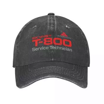 Бейсбольная кепка Snapback Hats T-800 Technician Весенне-осенняя кепка Терминатор Cyberdyne Cyborg Вымытая Вымытая Casquette Gorras Хип-Хоп One Size