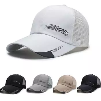 Бейсбольная кепка Trucker Snapback Mesh изогнутая мужская женская летняя шляпа от солнца темно-синий