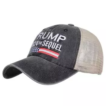 Бейсбольная кепка Trump 2024, повседневные регулируемые кепки для гольфа для мужчин и женщин (черный)
