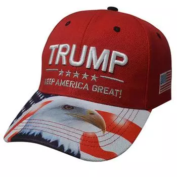 Бейсбольная кепка Trump Casual Adjustable Trucker Hats для спорта на открытом воздухе (красный) КДЕ