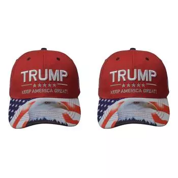 Бейсбольная кепка Trump Casual Adjustable Trucker Hats для спорта на открытом воздухе (красный) КДЕ