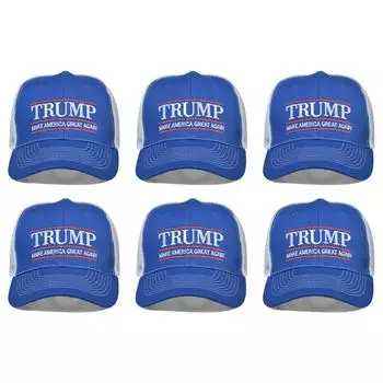 Бейсбольная кепка Trump, регулируемые повседневные кепки для гольфа для занятий спортом на открытом воздухе (синий) КДЕ