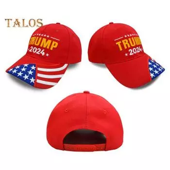 Бейсбольная кепка унисекс Trump 2024 с вышивкой букв и длинными полями, солнцезащитный крем, анти-УФ-регулируемая шляпа с хвостиком, уличная фуражка N