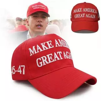 Бейсбольная кепка унисекс Trump 2024 с вышивкой букв и длинными полями, солнцезащитный крем, анти-УФ-регулируемая шляпа с хвостиком, уличная фуражка, шляпа от солнца F