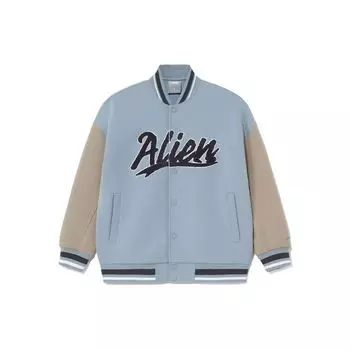 Бейсбольная куртка Li-Ning CF Mars Sports Fashion Series с буквенным принтом и длинными рукавами, верхняя одежда унисекс, William-Blue AWDRG96-3 XXL