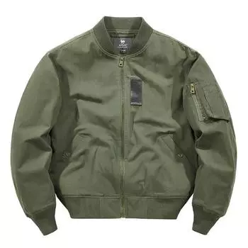 Бейсбольная куртка, мужской хлопковый винтажный рабочий костюм, летная куртка M хаки