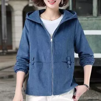 Бейсбольная куртка с эластичными манжетами, ветрозащитная дуга, стильная простая повседневная однотонная бейсбольная ветровка, повседневная одежда M синий