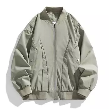 Бейсбольная куртка с карманами и украшениями для мужчин, уличная свободная универсальная куртка для мужчин L