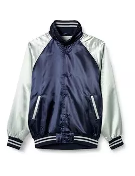 Бейсбольная куртка ZETT для холодной погоды BOG305 SM темно-синий/серебристый (2913)