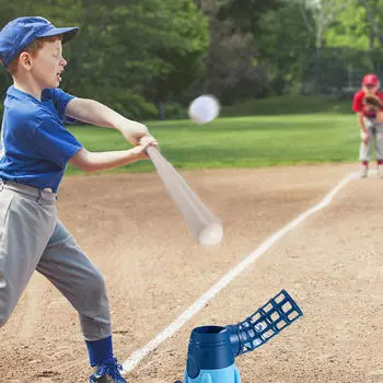 Бейсбольная машина для подачи мяча Педаль для отбивания Тренировочное оборудование Пусковая установка на открытом воздухе синий