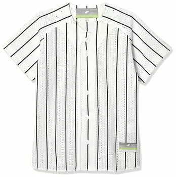 Бейсбольная одежда, юниорская полосатая сетчатая рубашка US002JM для мальчиков, белая и черная, размер 130 (Япония) [SSK] [Юниор] (1090) (эквивалент 130)