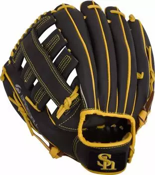 Бейсбольная перчатка Fukuoka Softbank Hawks x GP для софтбола, универсальная, дюймов, левая, для броска 36882 12,5 чёрный