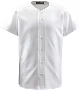 Бейсбольная рубашка бейсбольная рубашка полностью открытая S белая [DESCENTE] DB-1011B мужская