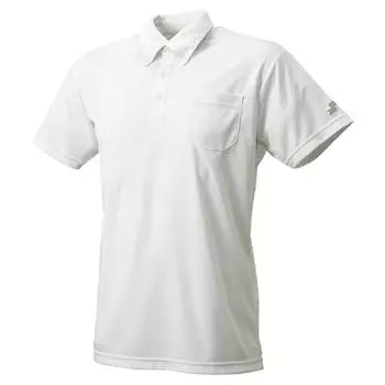 Бейсбольная рубашка поло на пуговицах с левой стороны груди DRF181 белого цвета, Япония, размер S — японский [SSK] (С карманом) [Мужской] Мужской (10) (эквивалент S)